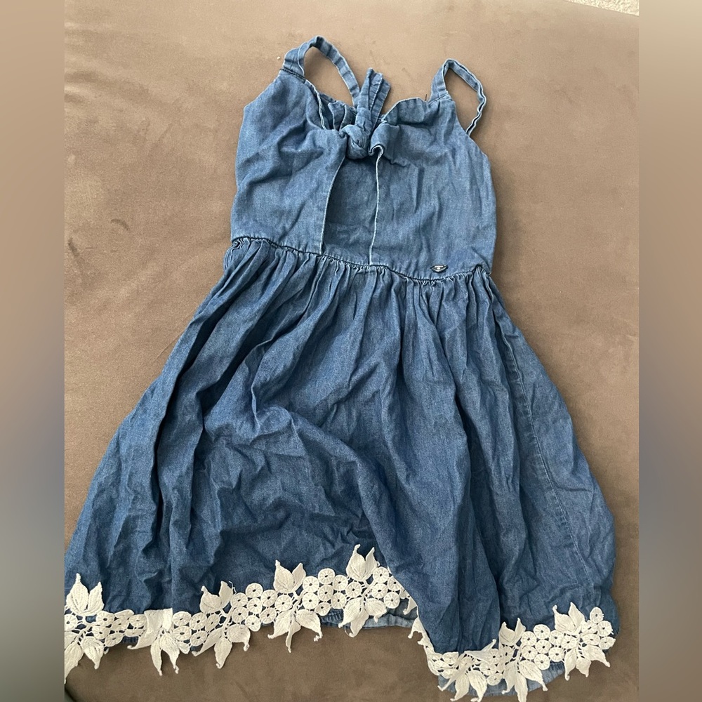 USED— girls Jean dress by Bebe